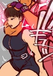 asphyxiation dan_hibiki dead_or_alive helpless heroine heroine_in_trouble highres large_breasts lei_fang nipple_bulge ryona sanmandrill street_fighter tagme