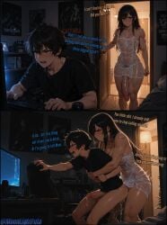 abs ai_generated anal anal_sex angry angry_face angry_sex arguing bed bedroom bedroom_sex big_ass big_balls big_breasts big_penis big_thighs bigger_dom bigger_futa bigger_penetrating_smaller black_hair blush blushing brother_and_sister comic comic_page comic_panel cum cum_inside exposed_penis fight forced futa futa_is_bigger futa_on_male futa_with_male futadom futadom_caption futanari gaming huge_breasts huge_cock huge_penis imminent_rape imminent_sex incest leaking_cum light_skin long_hair long_penis male moonlightfuta muscular_futa original_characters penetration penetration_from_behind penis_out penis_size_difference pubic_hair punishment restrained sex short_hair siblings skinny_male smaller_male submissive_male text thick_penis thick_thighs towel towel_only trying_to_escape veiny_penis wet wet_body