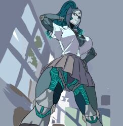 1girls danger_(marvel) danger_(marvel_tokon) digital_media_(artwork) female female_focus female_only looking_at_viewer marvel marvel_comics marvel_tokon:_fighting_souls robot robot_girl robot_humanoid school_uniform twitter_link