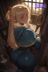 1girl 1girls ai_assisted ai_generated ass blonde blonde_female blonde_hair blush blushing blushing_female blushing_profusely boobs braided_hair braided_ponytail breasts butt cumdump cumdumpster cumslut delicious_in_dungeon deurahh dungeon dungeon_meshi elf elf_ears female female_focus filthy green_eyes highres horny imminent_blowjob imminent_fellatio imminent_penetration imminent_sex large_ass large_breasts large_butt long_hair marcille_donato navel patreon pov pov_eye_contact prison prisoner seductive seductive_look seductive_smile sexy sexy_body sexy_female shy slutty_female solo solo_female solo_focus steam steaming_body thick_ass thick_legs thick_thighs thighs voluptuous voluptuous_female