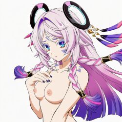 ai_generated breasts citlali_(genshin_impact) genshin_impact hentai_world nipples upper_body
