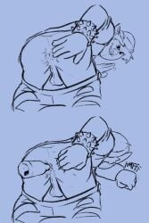 1boy anus artist_request ass balls barley_lightfoot beanie beer_bottle bottle bottle_in_ass disney elf gay male male_only monochrome onward_(2020) pixar simple_background solo spiked_bracelet yaoi year_request