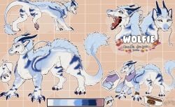 absurd_res animal_genitalia barbel_(anatomy) claws color_swatch dragon eastern_dragon fangs feral flesh_whiskers fur furred_dragon furred_scalie genitals hi_res horn kasicz male model_sheet mythological_creature mythological_scalie mythology open_mouth pawpads paws quadruped scalie scarf sheath solo tail teeth wolfie-feral