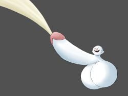 1boy 4:3 absurd_res anthro balls big_balls big_penis bodily_fluids boo_(mario) cum ejaculation excessive_cum excessive_genital_fluids genital_fluids genitals ghost hi_res huge_balls huge_cock hyper hyper_balls hyper_genitalia hyper_penis male mario_(series) massive_balls massive_penis nintendo penis solo spirit
