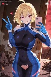 ai_generated angelise_ikaruga_misurugi cross_ange:_tenshi_to_ryuu_no_rondo crotchless pixify07 selfie torn_bodysuit