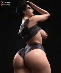 3d ass bayonetta bayonetta_(character) bayonetta_2 big_ass tagme tekonsfw thick_thighs