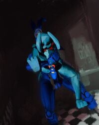 amputated_arm amputee animatronic bonnie_(fnaf) detailed_background femboy femboy_penetrated five_nights_at_freddy's five_nights_at_freddy's_2 fnaf full_nelson gay holding_partner large_penis larger_male lifting lifting_partner lifting_person male male/male male_on_femboy male_on_male male_penetrated male_penetrating male_penetrating_male monster no_face robot robot_boy robot_joints robot_penis size_difference stand_and_carry_position standing standing_position standing_sex thefirstlastwatcher toy_bonnie toy_bonnie_(fnaf) withered_bonnie