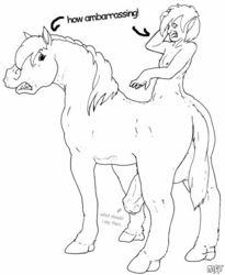 animal_genitalia centaur conjoined elf equine fusion hooves horse human hyper male male_only mammal merge monochrome mot penis stuck_together taur