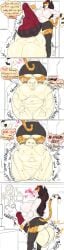 absurd_res anthro ass ball_bulge balls begging begging_for_mercy belly big_balls big_breasts big_butt big_penis bodily_fluids body_outline bottomwear breast_imprints breasts camel_toe canid canine cheetah clenching_balls clothed clothing cock_vore comic cum cum_vore cumshot dialogue digestion digestion_noises duo ejaculation english_text erection face_imprint fatal_vore felid feline female female_prey fired futa_pred futanari gem genital_fluids genitals glorp good_girl heart_symbol hi_res huge_balls huge_breasts huge_butt huge_cock hyper hyper_balls hyper_genitalia hyper_penis imprint ineffective_clothing intersex intersex_pred itskorrie jewelry legwear mammal masturbation necklace office_clothing overweight overweight_anthro overweight_female overweight_prey pearl_(gem) pearl_necklace penile penile_masturbation penis profanity sabel size_difference skirt smaller_pred solo_focus sound_effects struggling struggling_prey text thick_thighs thigh_highs vore wardrobe_malfunction
