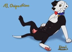 1dog 2024 animal_genitalia animal_vulva animated bird_dog black_body black_fur black_nose breath bulge canid canine canine_genitalia canine_vulva canis dalmatian domestic_dog egg female feral fur genitals hi_res hunting_dog jess_(kinaj) kinaj kinktober kinktober_2024 labrador legs_in_air lying mammal mixed_breed multi_nipple nipples non_oviparous_oviposition on_back orange_eyes oviposition panting pawpads paws penetration pink_pawpads pink_vulva retriever sex_toy short_playtime solo spread_legs spreading stomach_bulge tongue vaginal_penetration white_body white_fur