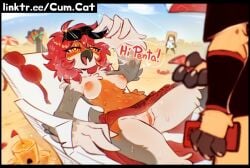 anthro anthro_focus avian beach beach_chair beak bird breasts canid canine condom_wrapper cum.cat eyewear eyewear_on_head feather_hands feathers female female_focus fox genitals group hair heart_eyes heart_symbol mammal mostly_nude_anthro mostly_nude_female nipples non-mammal_breasts non-mammal_nipples outside penta_(cum.cat) pussy reclining red_hair robin_(fictionalbreach) sand smile solo_focus sunglasses sunglasses_on_head vulva water wet