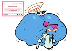 1girls ass belly blue_skin breasts clapping_ass clapping_cheeks creamtreats fat female female_focus female_only glasses hair_bun hips hyper hyper_ass large_ass large_breasts nastasia nintendo overweight overweight_female paper_mario pink_hair stomach strawpage_request super_paper_mario thick_thighs thighs triangular_glasses twerking wide_hips