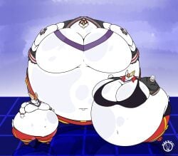 ass big_ass big_breasts breasts bubble_ass bubble_butt cinderace cleavage female furry huge_ass huge_breasts inflation mad_n_evil pokemon pokemon_(species) tagme thick_thighs wide_hips