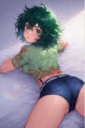 ai ai-created ai_art ai_assisted ai_generated deku female female_deku fluffy_hair hot izuku_midoriya my_hero_academia soft