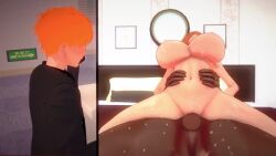 1girls 2boys 3d ahe_gao animated ass balls big_ass big_balls big_breasts big_penis bleach breasts cheating cheating_girlfriend cheating_wife creampie cuckold cum cum_in_pussy cum_inside dark-skinned_male dark_skin female haru_mame huge_breasts ichigo_kurosaki inoue_orihime internal_cumshot larger_male male mating_press netorare ntr penis phone_call pussy riding_penis sound spread_legs straight tagme vagina vaginal_penetration vaginal_sex video voluptuous voluptuous_female