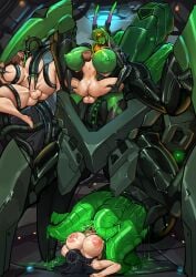 1boy 1futa 3girls abyt_(oc) amber_eyes bondage breast_grab breast_smother breast_sucking dominant_female dominant_robot extreme_french_kiss femdom foursome futanari glowing_eyes green_body green_hair green_skin gripping_thighs hand_on_thigh horns huge_breasts human human_on_robot large_balls large_nipples larger_female long_tongue machina_(omega_processor) machine male_penetrating manob0028 mantis mantis_arms metallic_body nipples orange_eyes penis_milking penis_milking_tentacle predator/prey rape restrained reverse_rape robot robot_girl science_fiction sex size_difference smaller_female smaller_male soft_vore spread_legs tail_maw taur tentacle tentacle tentacle_on_futa tentacle_rape tentacle_sex tentacle_tongue third_eye tongue_in_mouth tongue_out tongue_sex vaginal_sex vore white_skin