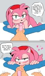 amy_rose balls fellatio female furry licking_ass licking_penis male muttgirl penis pov sega smommo sonic_(series) sonic_the_hedgehog