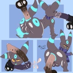 anal animal_genitalia animal_penis anthro bodily_fluids cum cumshot eeveelution ejaculation equine_genitalia equine_penis generation_2_pokemon genital_fluids genitals group hi_res lewdly_gibo male male/male male_penetrated male_penetrating male_penetrating_male nintendo penetration penis pokemon pokemon_(species) sex trio umbreon