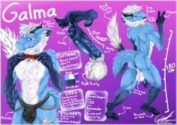 2025 abs absurd_res anus ass backsack balls bartender big_balls big_penis blue_body blue_eyes blue_fur bodily_fluids bow_tie claws clothed clothing color_swatch erection fluffy foreskin foreskin_play foreskin_pull fur galma galma_(character) genital_fluids genitals grin hair hi_res horn huge_cock jockstrap jockstrap_only leaking leaking_precum male measurements model_sheet money money_in_thong muscular nude penis precum signature smile smug solo tail text tongue tongue_out topless uncircumcised underwear underwear_only url vein veiny_penis white_body white_fur white_hair