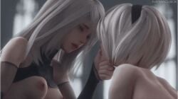 2girls 3d anal animated ass balls blowjob bouncing_breasts breasts butt compilation cowgirl_position dnnsfw double_penetration exga female gangbang gif lesbian_kiss male miwo3x nier:_automata nipples oral penis pussy reverse_cowgirl_position sex vagina vaginal_penetration yorha_2b yorha_9s yorha_a2