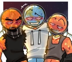 4boys 4males biting_lip biting_own_lip blush blush_lines color colored earth gangbang gay gay_male group_sex hanaku_1allover homosexual male male/male male_focus male_only mars oral oral_sex solarballs tagme