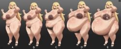 1girls armpit_hair bbw cynthia_(pokemon) female female_only gigantic_breasts hairy_pussy huge_breasts human nude overweight overweight_female pokemon pregnant pubic_hair ready_to_pop sequence standing weight_gain zeroqrisu