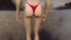 3d ass ass_focus christmas female hitman hitman_blood_money io-interactive red_bikini screenshot sexy video_games white_hair white_skin