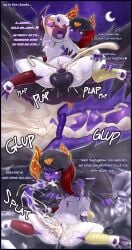 absol absurd_res animal_genitalia animal_penis anus balls balls_deep big_balls big_penis black_body black_border black_fur bodily_fluids border brother_(lore) brother_and_sister_(lore) brother_penetrating_sister canine_genitalia canine_penis carrying_another carrying_partner cervical_penetration claws clitoris cum cum_in_mouth cum_in_pussy cum_in_uterus cum_in_vagina cum_inside cum_on_tongue cum_splatter dialogue digital_media_(artwork) dominant dominant_male drinking drinking_cum duo english_text excessive_cum excessive_genital_fluids facial_markings fellatio female feral fermusieboir4 flying flying_sex fur galdra_the_absol generation_3_pokemon generation_6_pokemon genital_fluids genitals head_markings heterochromia hi_res horn inflation jewelry knot knotting long_tongue male male/female male_dominating_female markings mega_absol mega_evolution moon neck_bulge necklace night nintendo open_mouth oral oral_penetration pawpads paws penetration penile penis pokemon pokemon_(species) purple_body pussy sex sibling_(lore) sister_(lore) spread_legs spreading submissive submissive_female swiftbeauty text tongue tongue_out tongue_out_fellatio uterus vaginal_knotting vaginal_penetration vulva white_body white_fur wings