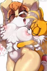 age_difference anthro anthro_on_anthro anthro_penetrated anthro_penetrating anthro_penetrating_anthro biting_nipple breast_grab breast_play hand_on_breast irishfeller1 sega sonic_(series) tagme tails tails_the_fox vanilla_the_rabbit