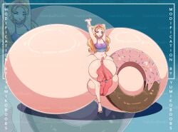 ass_expansion big_ass big_butt big_vagina blonde_female blonde_hair blonde_hair_female butt_expansion chubby chubby_female expansion_fetish female female_focus female_only food genitals hyper hyper_ass hyper_butt hyper_pussy long_hair makeup original original_character purple_eyes pussy pussy_expansion solo solo_female solo_focus vagina yumi_mi