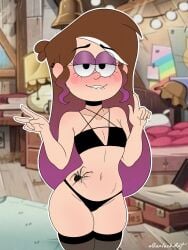 aged_up artstyle_imitation brown_hair disney disney_channel dyed_hair garlock goth goth_girl gothic gravity_falls light-skinned_female long_hair mabel_pines tattoo