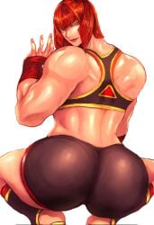 1girls athletic_female big_ass dat_ass huge_ass looking_at_viewer looking_back marisa_rossetti muscular_back muscular_female red_hair street_fighter street_fighter_6 tagme zmnjo1440