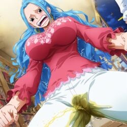 ai_generated female female_only h_kanozo nefertari_vivi one_piece pissing urine