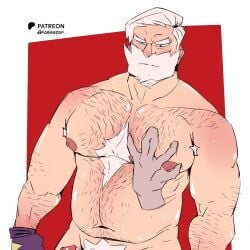 abs balls bara beard biceps big_balls big_penis cum daddy drayden erection fabssdaf male male_nipples male_only manly mature_male muscular_male nintendo nipples nude pecs penis pokemon pokemon_bw pokemon_bw2 white_beard white_hair