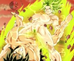 1boy 1girls alex_art_18 dragon_ball dragon_ball_super dragon_ball_z kale kale_(berserker) legendary_super_saiyan oc original_character sex super_saiyan super_saiyan_2 tagme