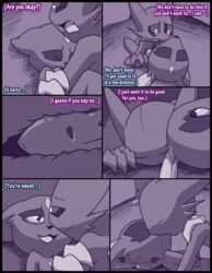 blush breasts closed_eyes comic female furry male nintendo nipples no_humans pokemon pokemon_(species) sableye smile sneasel sweat tagme text vibrantechoes video_games