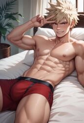 1boy abs ai_generated bakugou_katsuki biceps blonde_hair boku_no_hero_academia boxer_briefs bsky_link bulge civitai cocky dvxxxgrai looking_at_viewer lying lying_on_back male male_focus male_only male_underwear muscular muscular_arms muscular_chest muscular_male muscular_thighs my_hero_academia nipples pecs pixai pony_diffusion_xl red_eyes red_underwear smile smiling_at_viewer smirk smirking_at_viewer solo solo_focus solo_male tagme topless twitter twitter_link underwear underwear_only v-sign