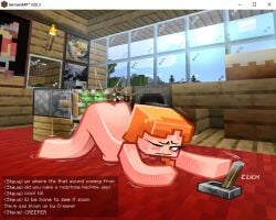 alex_(minecraft) block_head blocky_anatomy blocky_body cube cube_body cube_head cubic_anatomy cubic_body cubic_breasts english_text face_down_ass_up gameplay_mechanics ginger improvised_sex_toy masturbation microsoft minecraft minecraft_sheep's_fuck_redstone_machine mojang one_eye_closed piston piston_(minecraft) polygonal sernsenart sex_machine sex_toy small_breasts square_(anatomy) square_anatomy square_body square_head top-down_bottom-up