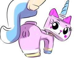 anus blush feline female freeflyspecter furry lego looking_back pussy tail the_lego_movie unikitty