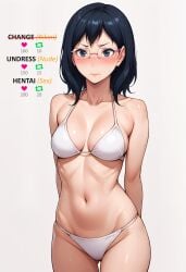 1girls ai_generated bikini female haikyuu!! high_resolution highres shimizu_kiyoko simple_background waifuscans418 white_background