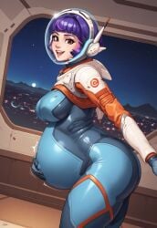 ai_generated ass juno_(overwatch) pregnancy pregnant pregnant_belly ready_to_pop