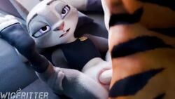 anthro anthro_on_anthro anthro_penetrated anthro_penetrating anthro_penetrating_anthro disney felid female judy_hopps lagomorph leporid mammal pantherine rabbit tagme tiger tiger_dancer_(zootopia) video wigfritter zootopia