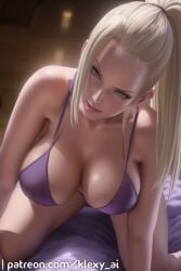 1girls adapted_costume ai_generated aqua_eyes arm_support ass ass_cleavage ass_focus barefoot big_breasts blonde_hair blue_eyes boruto:_naruto_next_generations bra breasts cleavage curvaceous curvy curvy_body curvy_female curvy_figure deviantart deviantart_link female female_only from_behind huge_breasts ino_yamanaka klexyai large_breasts light-skinned_female light_blue_eyes light_skin lingerie lingerie_bra lingerie_only lingerie_panties lipstick long_hair looking_at_viewer makeup midriff milf mommy nai_diffusion naruto naruto:_the_last naruto_(series) naruto_shippuden naughty_face pale-skinned_female pale_skin panties ponytail purple_lingerie sagging_breasts sideboob smile smirk solo solo_focus stable_diffusion thick_thighs thighs tied_hair underwear underwear_only very_long_hair wide_hips