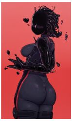 ass ass_focus big_ass big_breasts big_butt big_thighs black_body black_hair bodysuit chaos_director_(fortnite) dat_ass dat_butt eyeless_female faceless faceless_character faceless_female featureless_face fortnite fortnite:_battle_royale full_body full_body_suit fully_clothed goo goo_creature goo_dripping goo_girl goo_hair goo_humanoid gooey joshopaisen latex_clothing latex_suit monster monster_girl nice_ass non-human seductive seductive_body seductive_female slime slime_girl slime_hair solo_female tentacle_hair thick thick_ass thick_butt thick_hips thick_legs thick_thighs