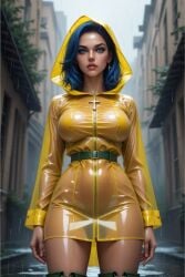 1girls 3d 3d_(artwork) ai_generated big_breasts breasts breasts curvy_female curvy_figure female_focus foreverlife5 hi_res light-skinned_female looking_at_viewer luce_(vatican) oiled oiled_skin pale-skinned_female pov pov_eye_contact raincoat solo solo_female