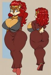 alicia_acorn archie_comics big_ass big_breasts curvaceous curvy curvy_female curvy_figure milf mother skinny small_waist sonic_(series)