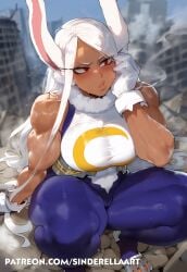 ai_generated big_breasts big_breasts boku_no_hero_academia breasts_bigger_than_head bunny_ears bunny_girl busty commission curvaceous dark-skinned_female female huge_breasts large_breasts mirko miruko my_hero_academia patreon patreon_url patreon_username public rumi_usagiyama sinderellaart squatting thick thick_legs thick_thighs usagiyama_rumi voluptuous voluptuous_female