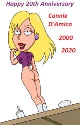 ass blonde_hair bottomless bottomless_female bubble_butt connie_d'amico dat_ass family_guy nice_ass no_panties yuraofthehairfan