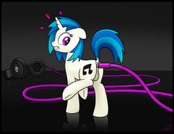 2014 anal anal_sex anus ass equine female friendship_is_magic headphones horn horse looking_back mammal my_little_pony penetration pony pussy solo superchargedbronie unicorn vinyl_scratch_(mlp)