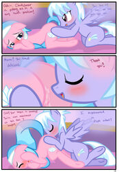 2013 aloe_(mlp) ass blush cloud_chaser_(mlp) comic cunnilingus cutie_mark dialog duo earth_pony english_text equine female female_only feral friendship_is_magic fur hi_res horse lotus_blossom mammal multiple_females my_little_pony oral oral_sex pegasus pony pyruvate sex text vaginal_penetration wings yuri